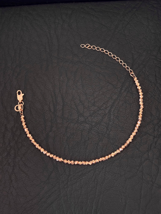 Pulsera diamantada oro rosa