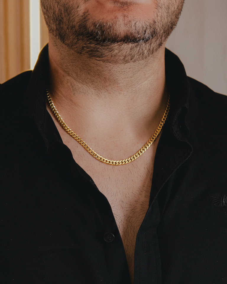 Cadena Hombre - Cubana 6mm 65cm