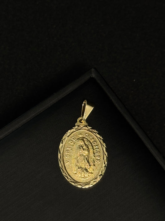 Dije Medalla Guadalupe Diamantada
