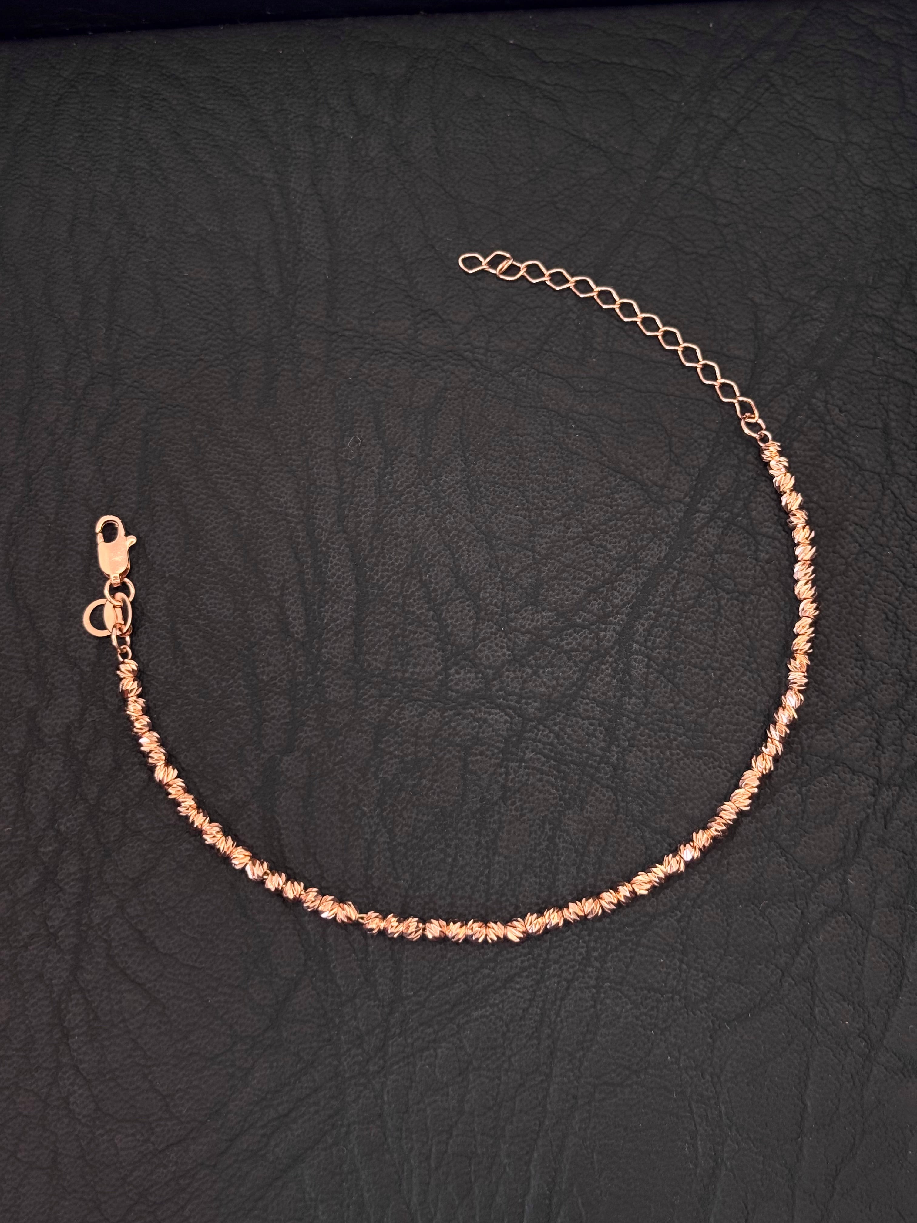 Pulsera diamantada oro rosa