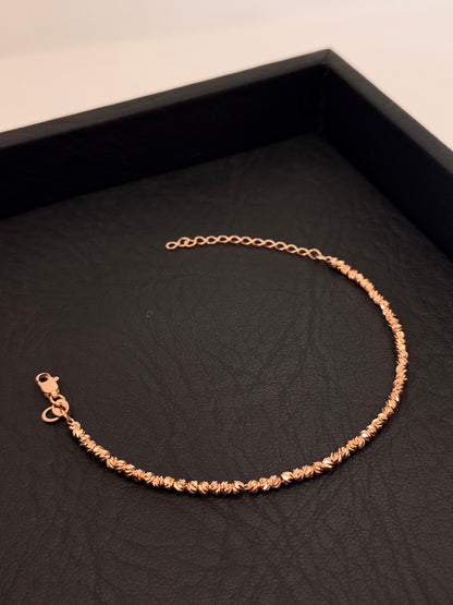 Pulsera diamantada oro rosa
