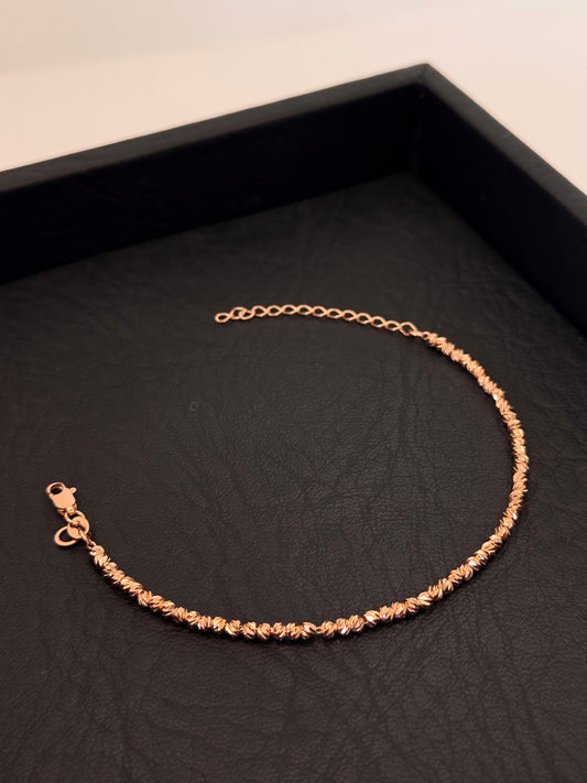 Pulsera diamantada oro rosa