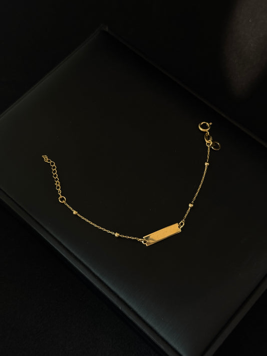 Pulsera Bolitas Placa