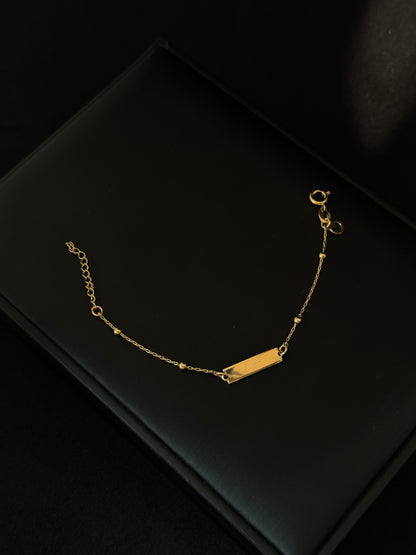 Pulsera Bolitas Placa