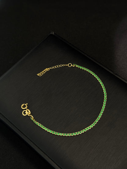 Pulsera Tennis Esmeralda