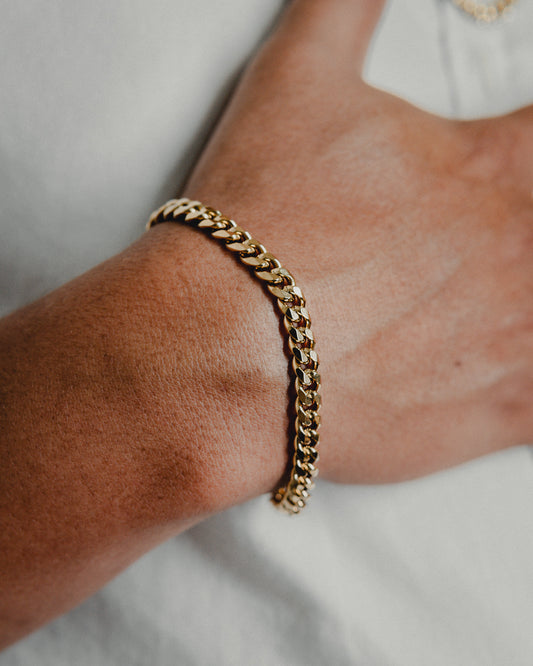 Pulsera Hombre cubana 6mm 20cm