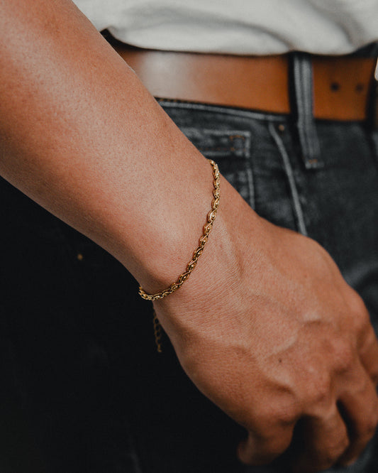 Pulsera Hombre ojos 3.5mm 17 cm